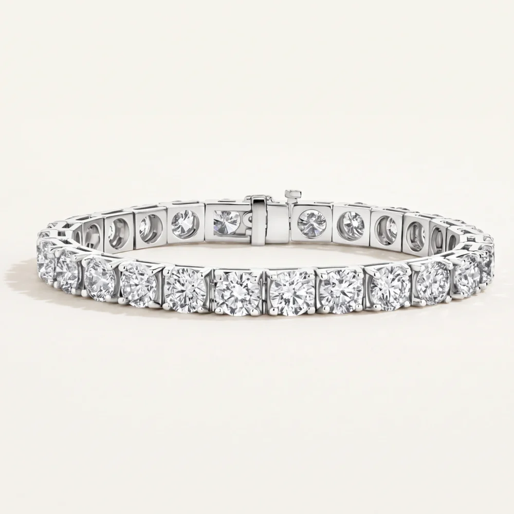Round Lab-Grown Diamond Tennis Bracelet